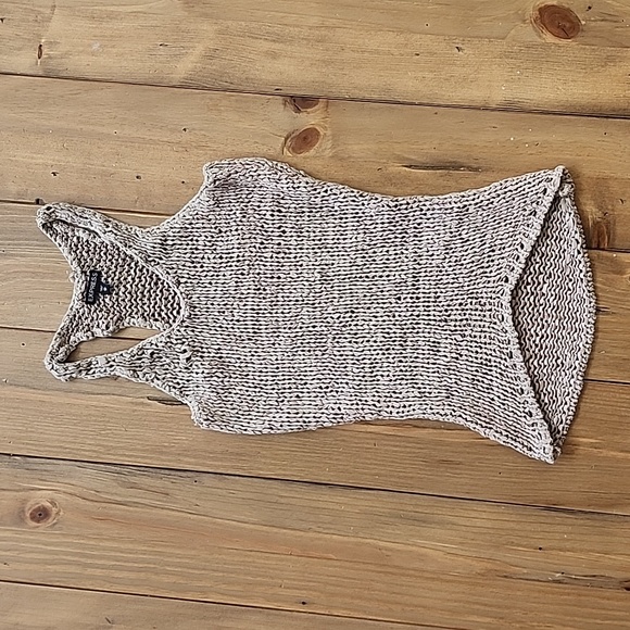 Express Brown Nude Knit Tank Top - Picture 1 of 8